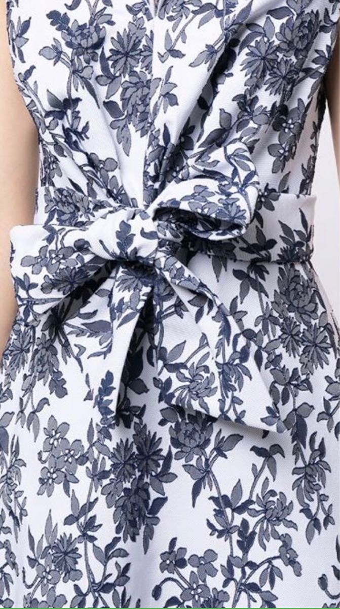 tadashi shoji タダシショージ フラワー ジャガード ワンピ US6