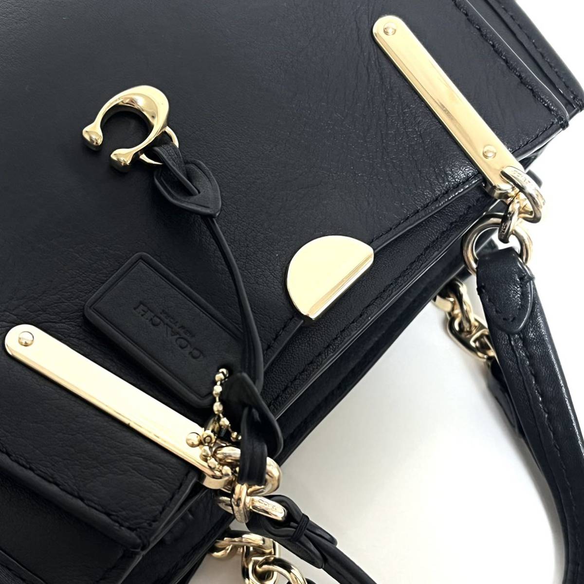 COACH コーチ ドリーマー サッチェル 2way レザー ショルダーバッグ ハンドバッグ レディース 本革 ブラック 黒色