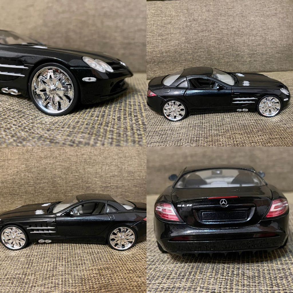 1/18 gunmetal Mercedes Benz SLR McLaren Mercedes Benz McLAREN luxury die-cast minicar modified custom goods lowdown 