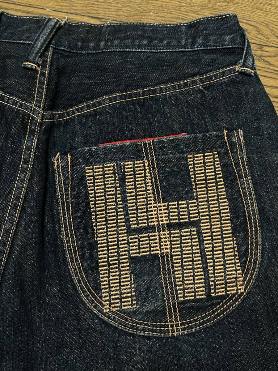 ※YAMANE ヤマネ EVISU エヴィス エビス LOT 1926 YH刺繍 セルビッチ デニムパンツ 濃紺 32 　　　　　　　　 BJBC.D_画像4