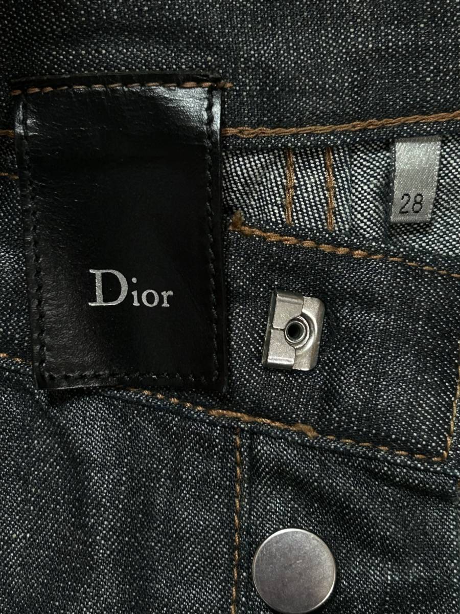 Dior homme Dior Homme 7H3110530580 полиуретан покрытие Denim брюки сделано в Японии темно синий не кромка прямой 28 BJBC.D