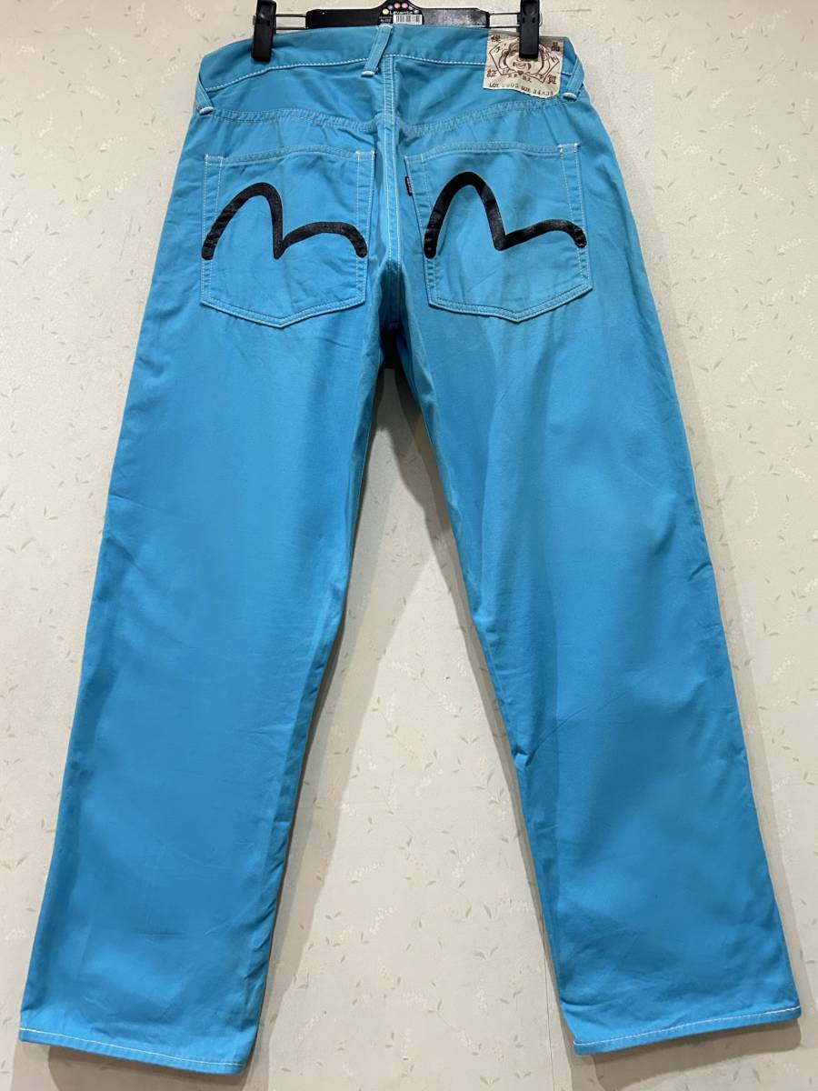 大量入荷 カラーデニムパンツ ブラックカモメペイント 2005 LOT エビス
