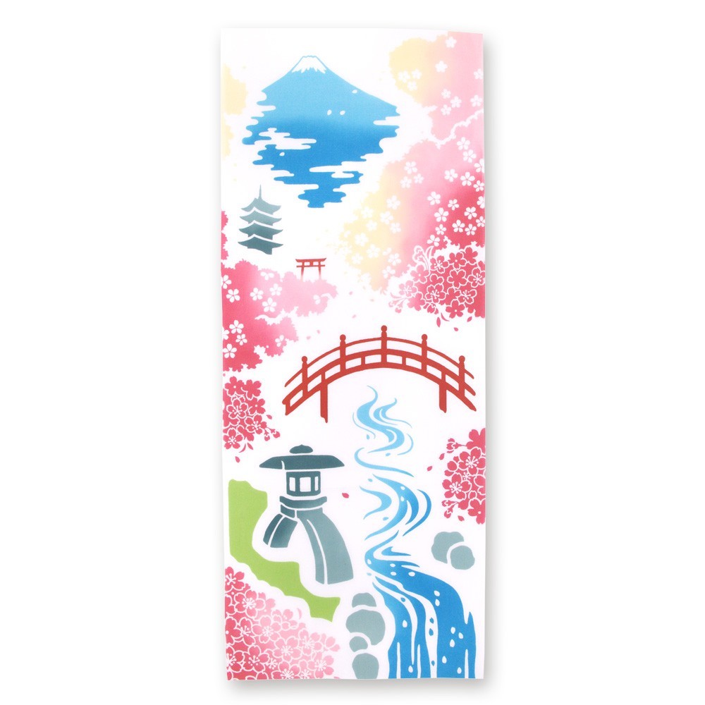 日本手ぬぐい 和柄 おしゃれ 桜の庭園 さくら kenema 春 注染 手拭い クリックポスト対応の画像1