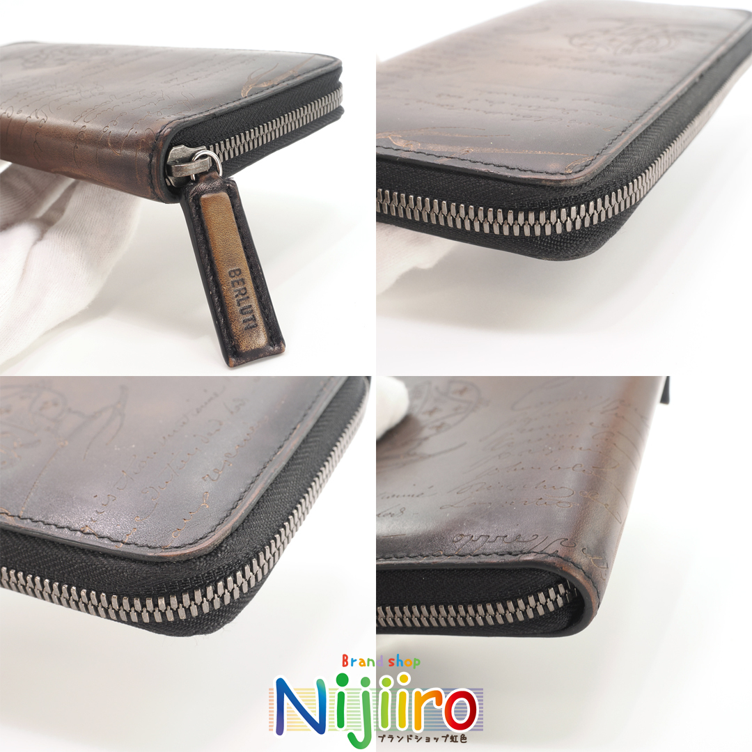 定番入荷 【極美品】ベルルッティ カリグラフィ ラウンドファスナー 長