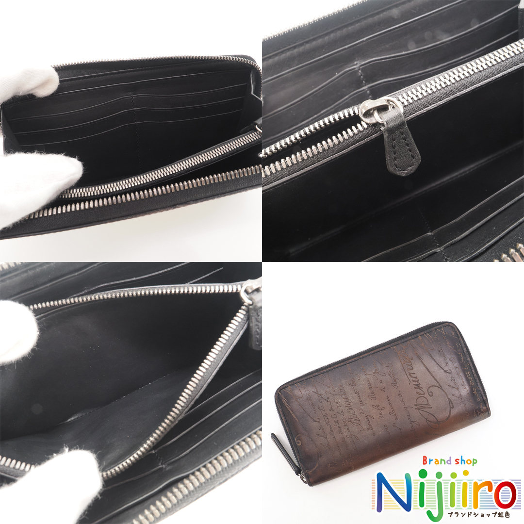極美品】ベルルッティ Berluti カリグラフィ ラウンドジップ 長財布