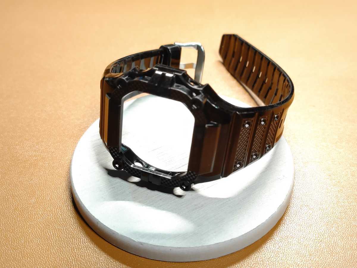 G-SHOCK GMW-5610型 カスタム用 一体型 ベゼルバンドケース ツヤ有りブラック www.rtmeducacional.com.br