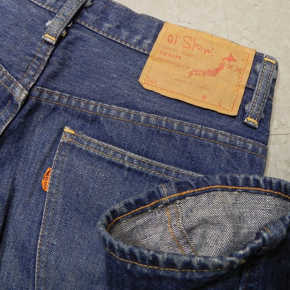 m470★日本製 オアスロウ orslow 606 タイプ スリム ジーンズ S(1)★クロップド デニムパンツ★_画像3