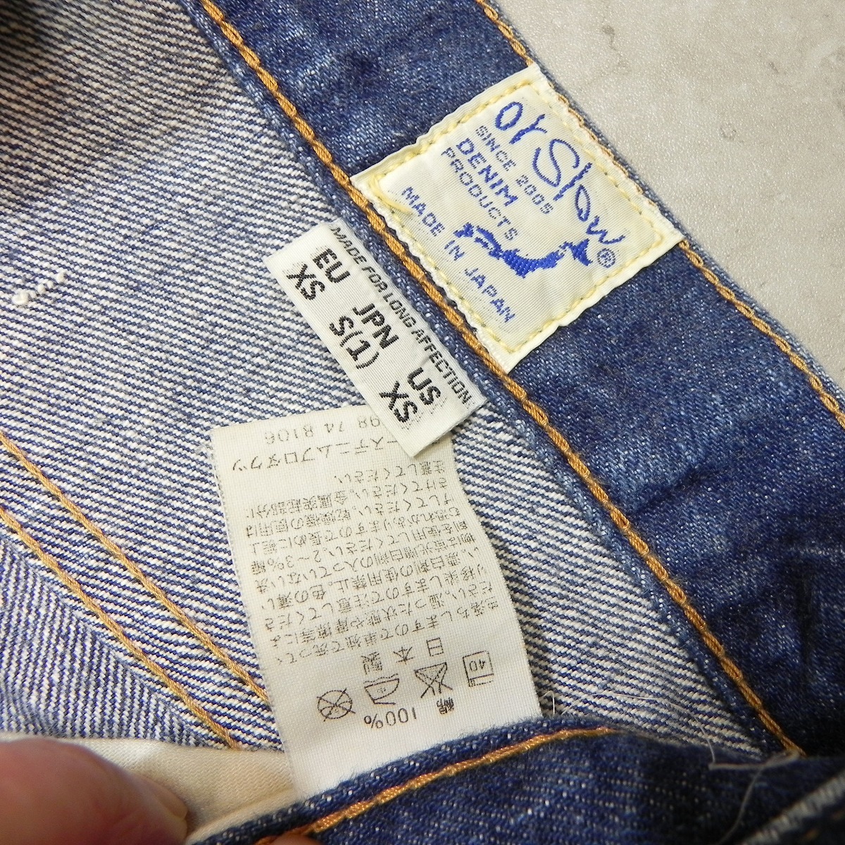 m470★日本製 オアスロウ orslow 606 タイプ スリム ジーンズ S(1)★クロップド デニムパンツ★_画像4