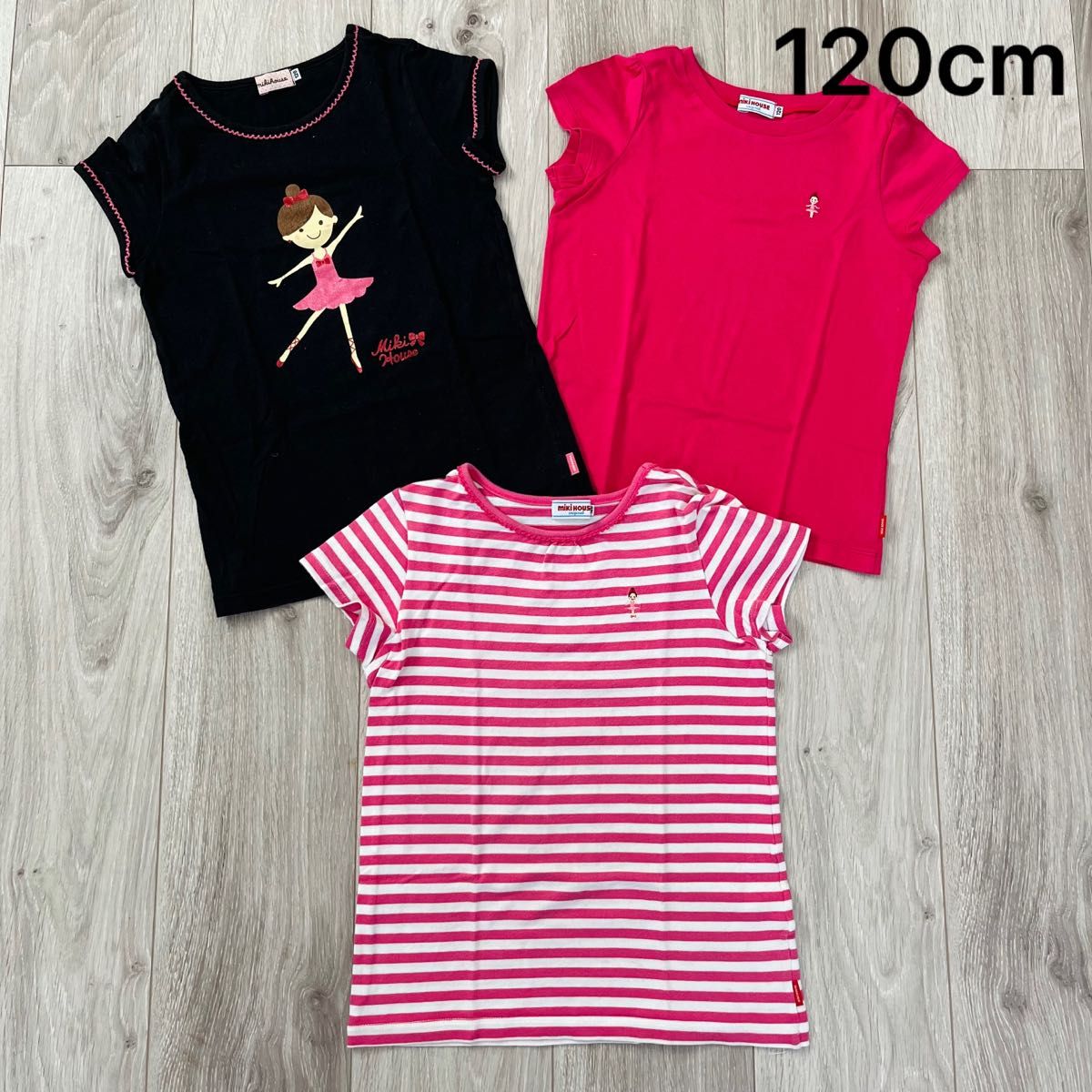 120cm 3点セット ミキハウス 半袖Tシャツ トップス リーナ 女の子