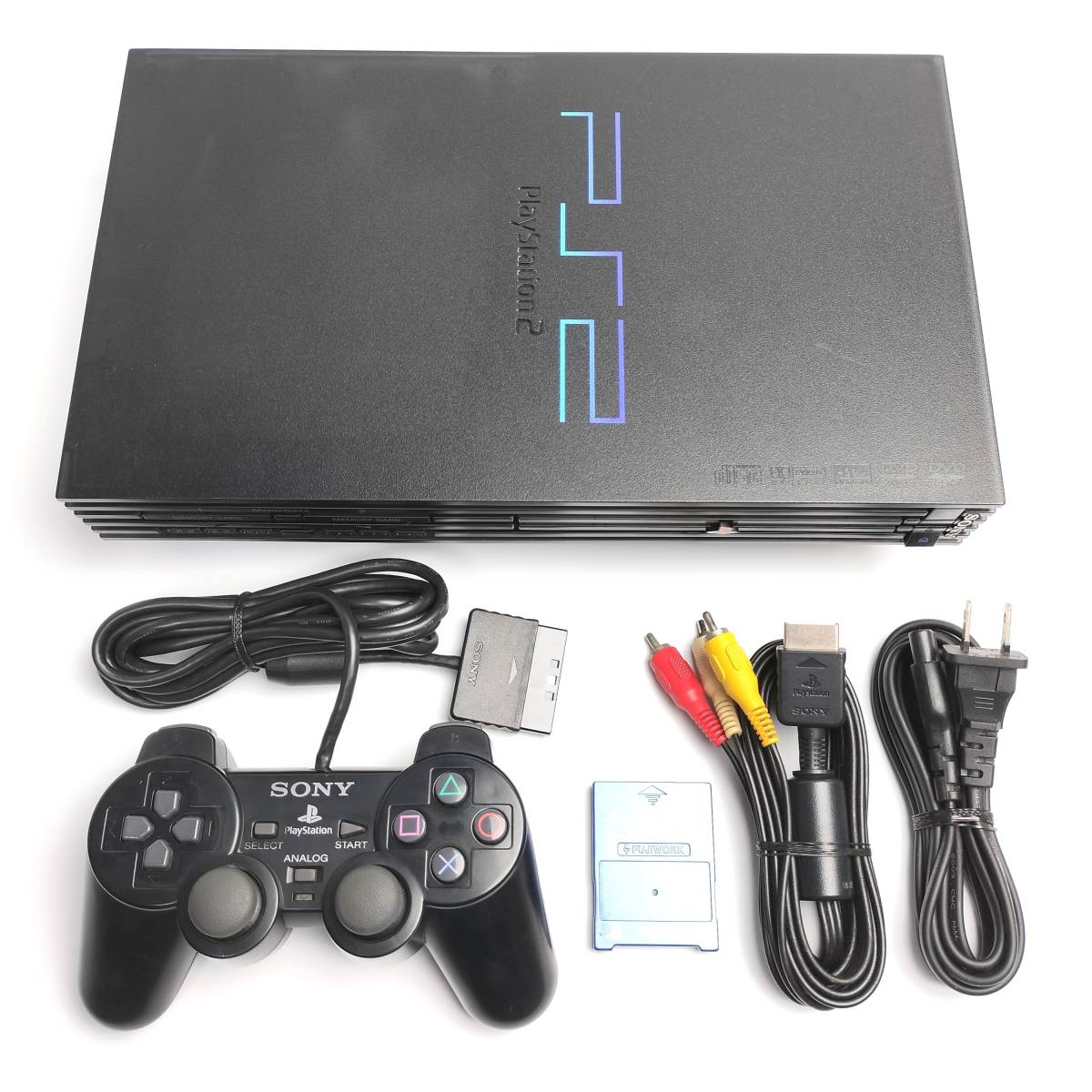 動作確認済み 希少カラー ミッドナイトブラック PS2 本体セット