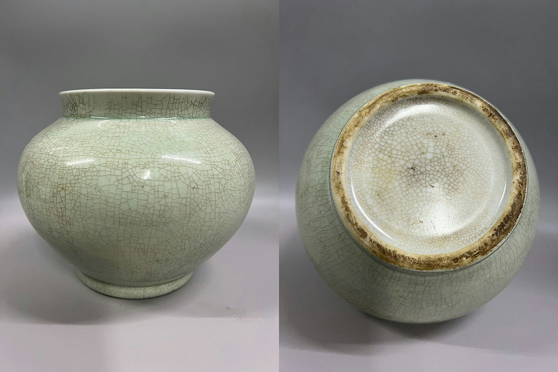 ■T299朝鮮古美術 朝鮮古陶磁 李朝時代 高麗 李朝白磁壺