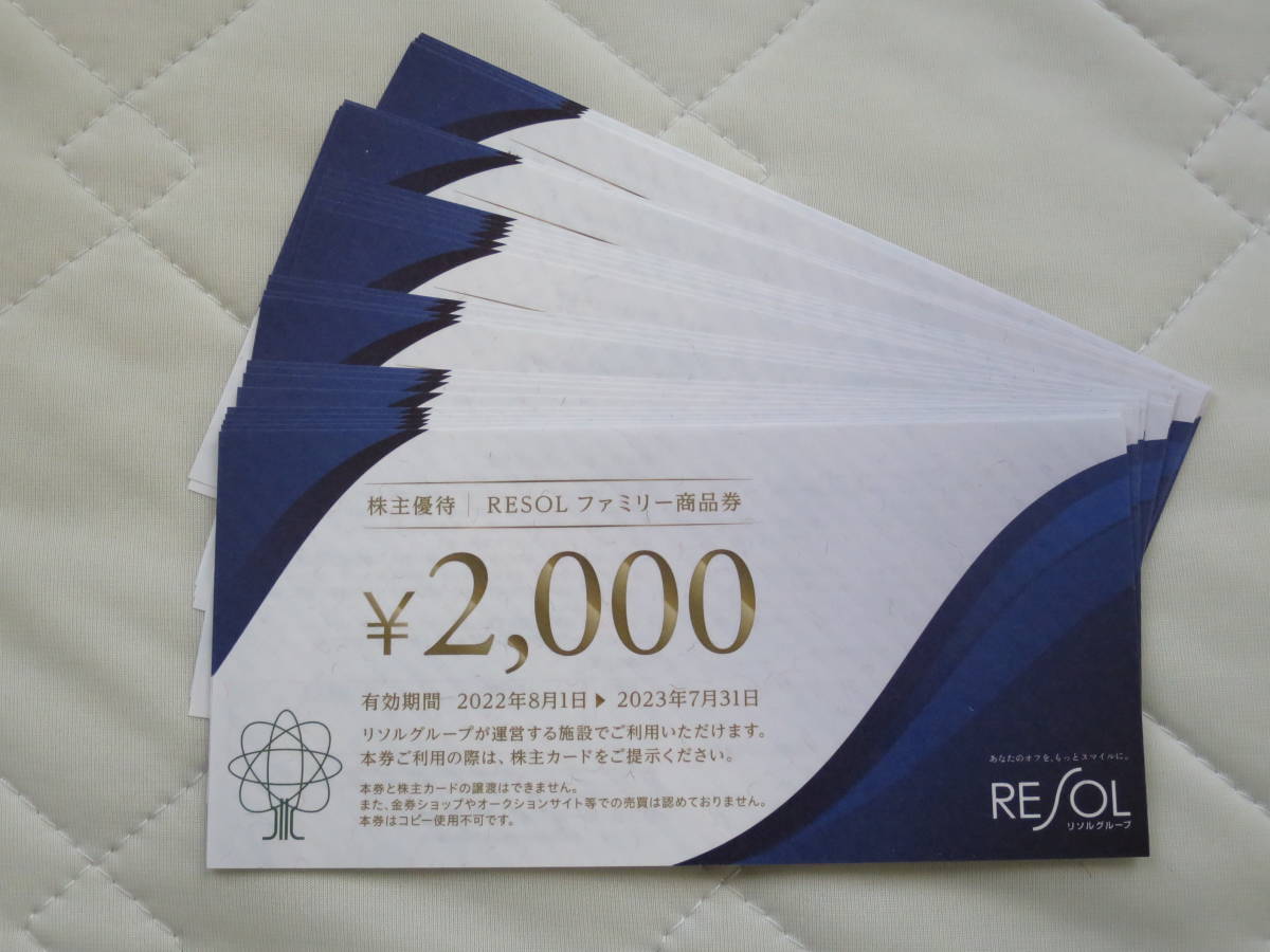 6万円分♪☆リソルHD 株主優待券「RESOLファミリー商品券」60000円分