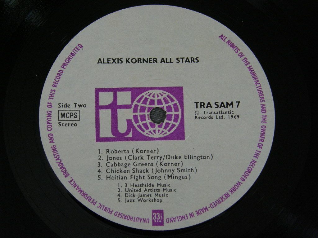 ★英LP ALEXIS KORNER`S ALL STARS/BLUES IN CORPORATED オリジ☆_画像5