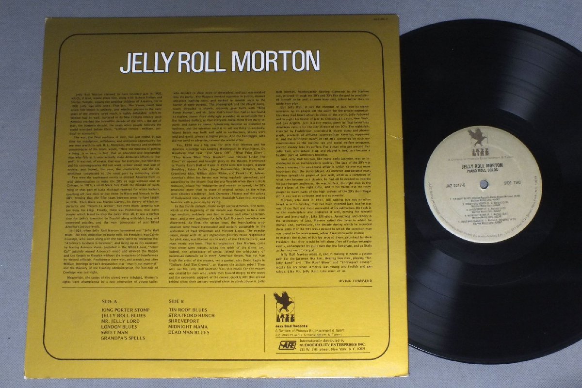 ●米LP JELLY ROLL MORTON/PIANO ROLL SOLOS○_画像2