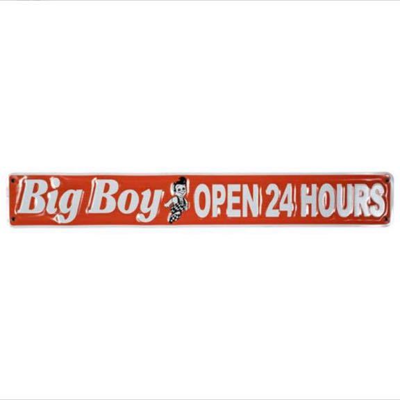 エンボスメタルサインBig Boy ビッグボーイ [BB RED] ブリキ看板 アメリカン雑貨 インテリア雑貨 ショップ 店舗 ディスプレイ ハンバーグ_画像1