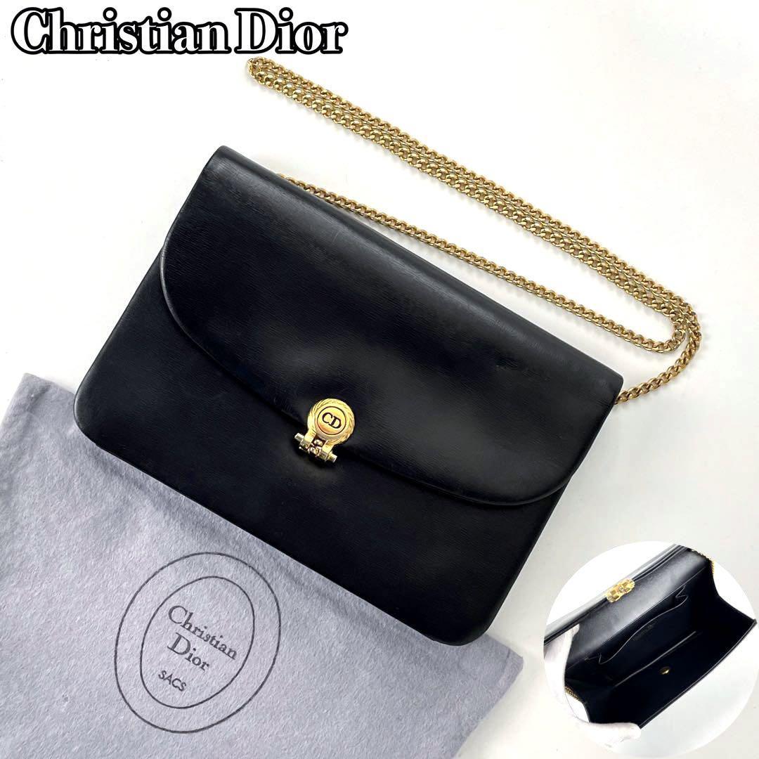 美品 Christian Dior ディオール ショルダーバッグ 2way チェーン