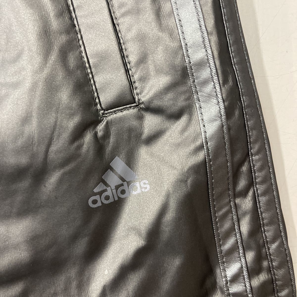 アディダス レディース パンツ ボトム ナイロンパンツ 未使用 Lサイズ adidas ブラック/グレー CLIMA PROOF_画像3