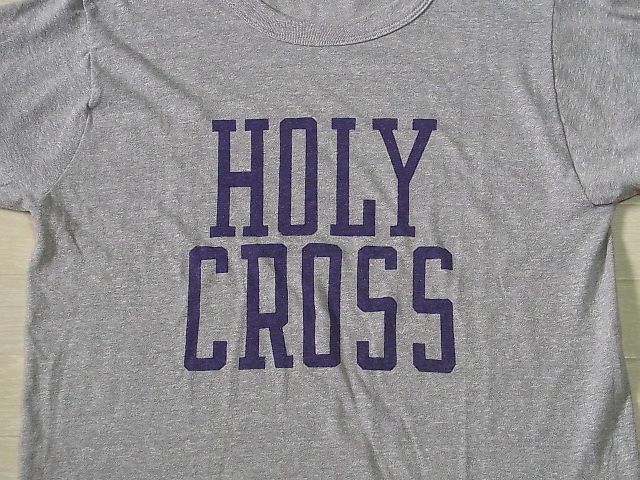 80's Champion HOLY CROSS Tシャツ　SIZE:L　カレッジ　USA　チャンピオン　Tシャツ　 80's トリコ　OLD　ヴィンテージ_画像2