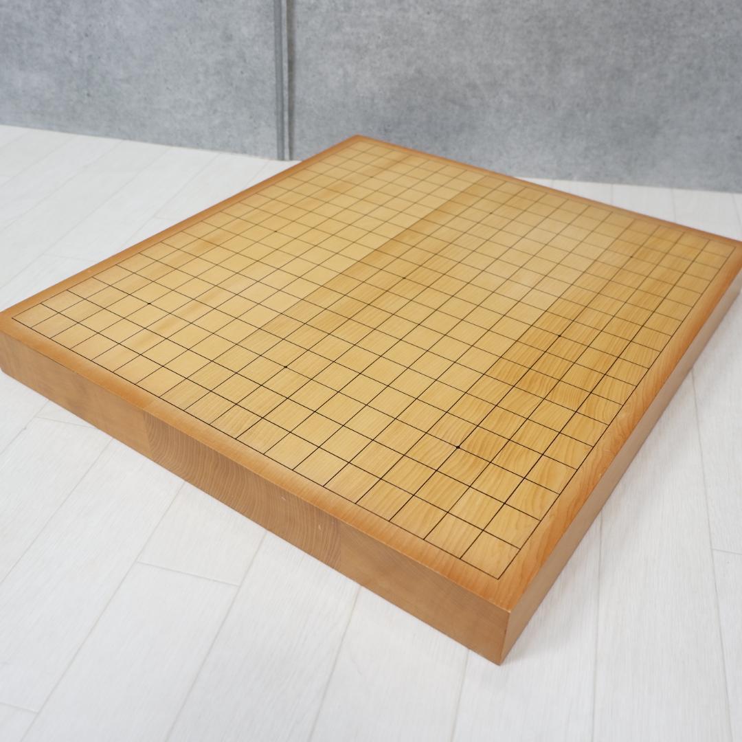 希少 国産 宮崎県産 伝統工芸士謹製 本榧 囲碁 碁盤 箱付 良品 ハギ