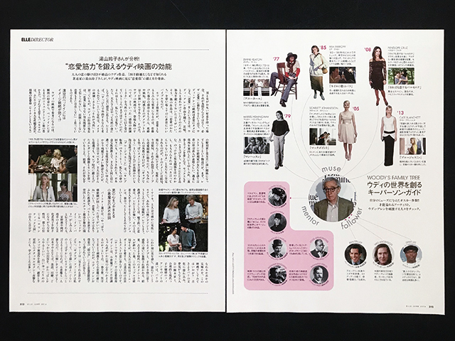 【送料込み・即決】ウッディ・アレン｜切り抜き 4P｜ELLE（エル・ジャポン） 2014年 6月号｜Woody Allen インタビュー ブルージャスミン