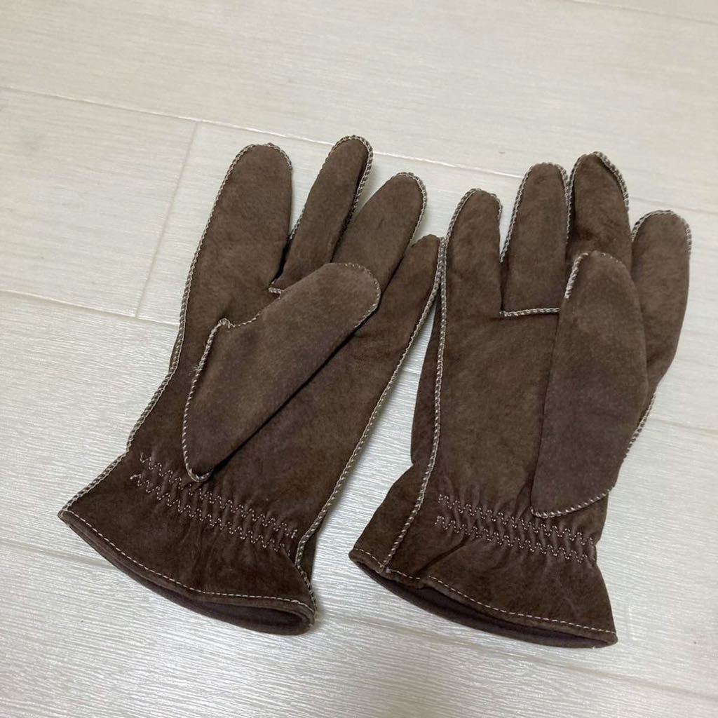 Duffs leather gloves leather glove tea color Brown lady's fashion accessories winter thing 