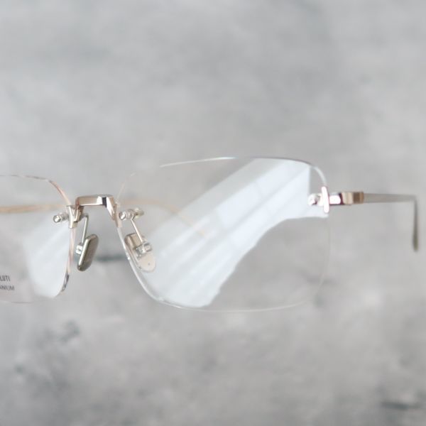 メガネ□BERLUTI□ベルルッティ スクエア リムレス【新品】チタン 日本