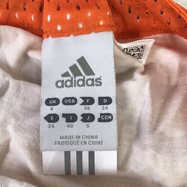 タグ付き新古品★adidas★ベルトイン/2枚仕立て/メッシュスカート【size -S/オレンジ/orange】Skirts◆BH37の画像5