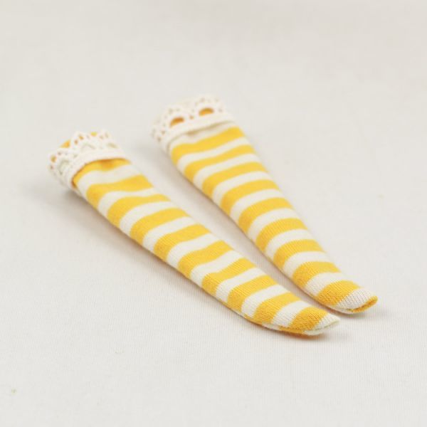 bl031[Blythe custom parts ] Blythe for knee-high socks [ yellow white ]*
