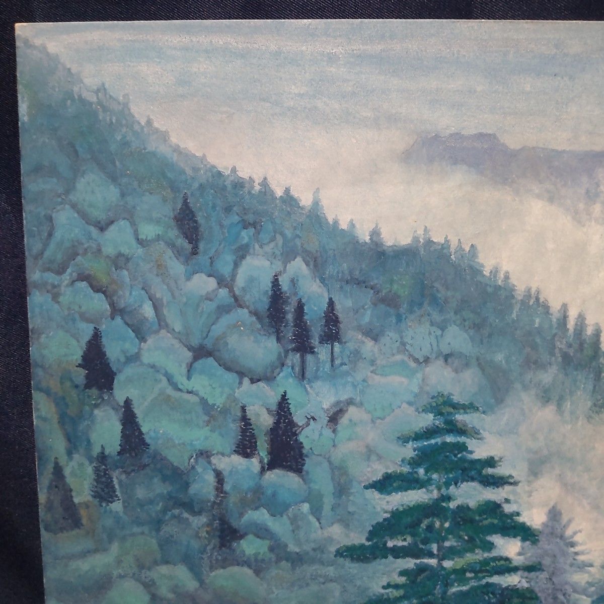 後払い手数料無料】 273 絵画 日本画 風景画 作者不明 額装 額縁付き