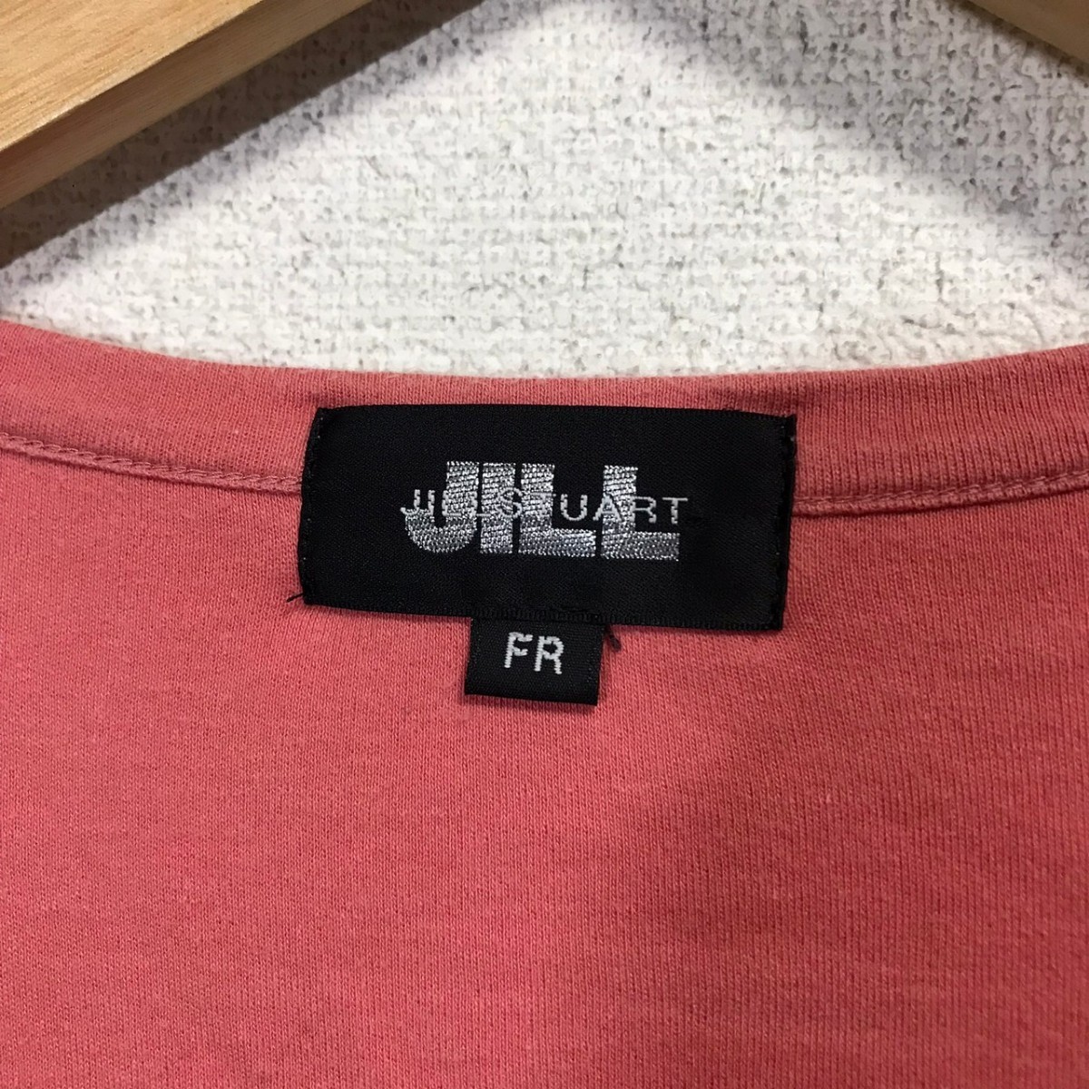 F7237dL сделано в Японии JILL STUART Jill Stuart размер FR (M ранг ) трикотажный джемпер с длинным рукавом розовый лента женский Kawai iCUTE тянуть over 