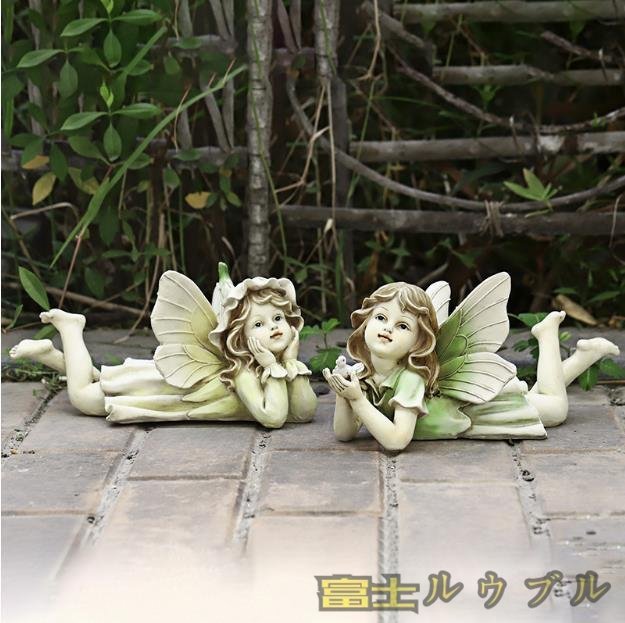  new arrival * garden ornament angel girl lovely entranceway ornament garden making garden objet d'art gardening decoration natural stylish shoes 