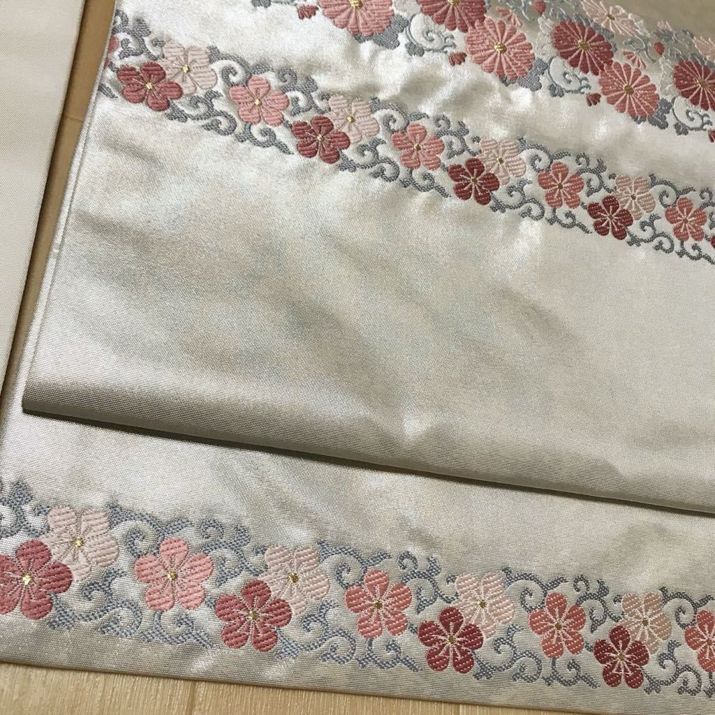 名古屋帯 レディース 着物に 仕立て上がり 正絹 なごや帯 可愛い 9寸