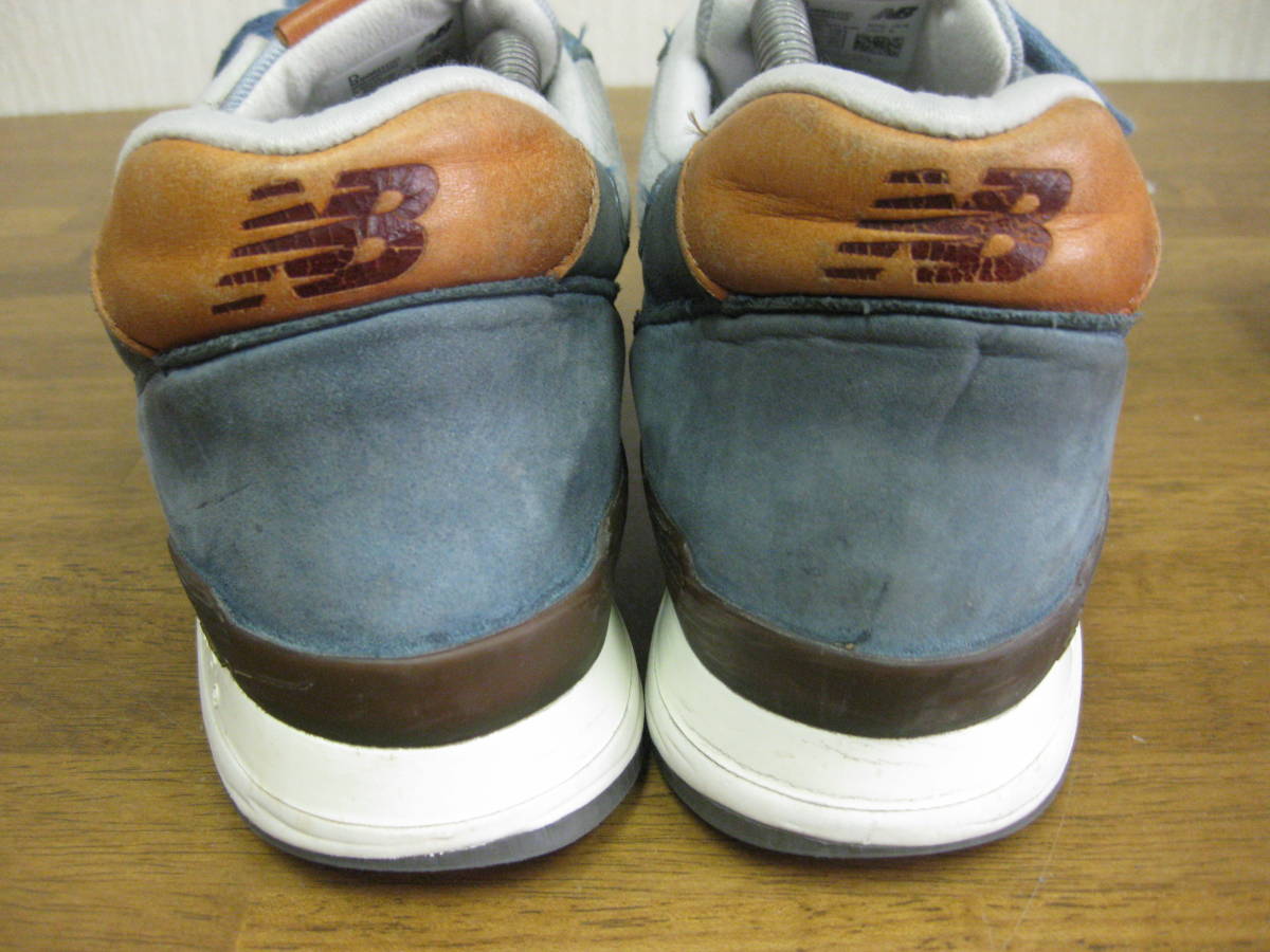 MADE in U.S.A NEW BALANCE M９９６DCC DISTINCT WEEKENDER 青系/茶系 ２７．５D USED_画像6