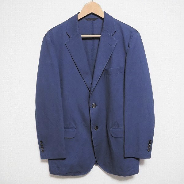 apc パパス Papas ジャケット 48 紺 S3B 段返り 薄手 麻混 メンズ