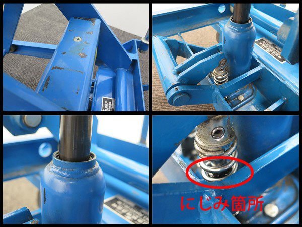 △C) 花岡車輌 テーブルリフト 長さ910mm×幅600mm 耐荷重500kg 足踏み
