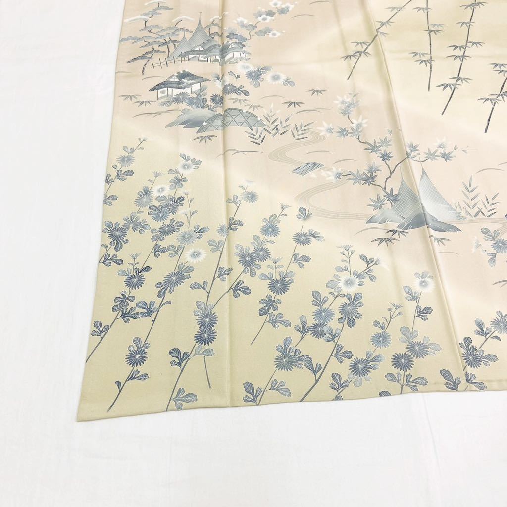 着物月花 上野家 四代目 上野真 手描き友禅 単衣 品のある花 訪問着