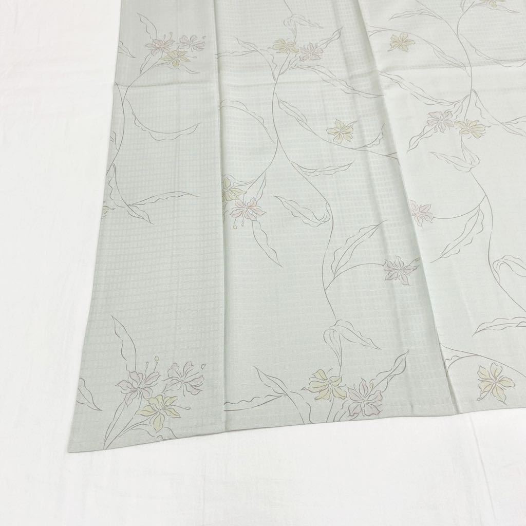 着物月花 単衣 可憐な花 小紋 未使用品 正絹 縮緬 居敷当て付き ki085