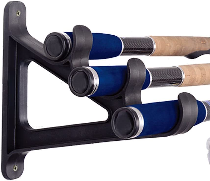 新品 Croch ロッドホルダー 壁掛けタイプ 3本収納 収納 釣り フィッシング 釣竿置き 簡単収納 簡単取付 ロッドスタンド ネジ固定_画像4