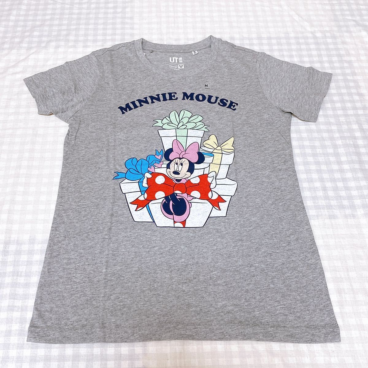 ディズニー ユニクロ Tシャツ UT ミニーマウス Mサイズ グレー_画像1