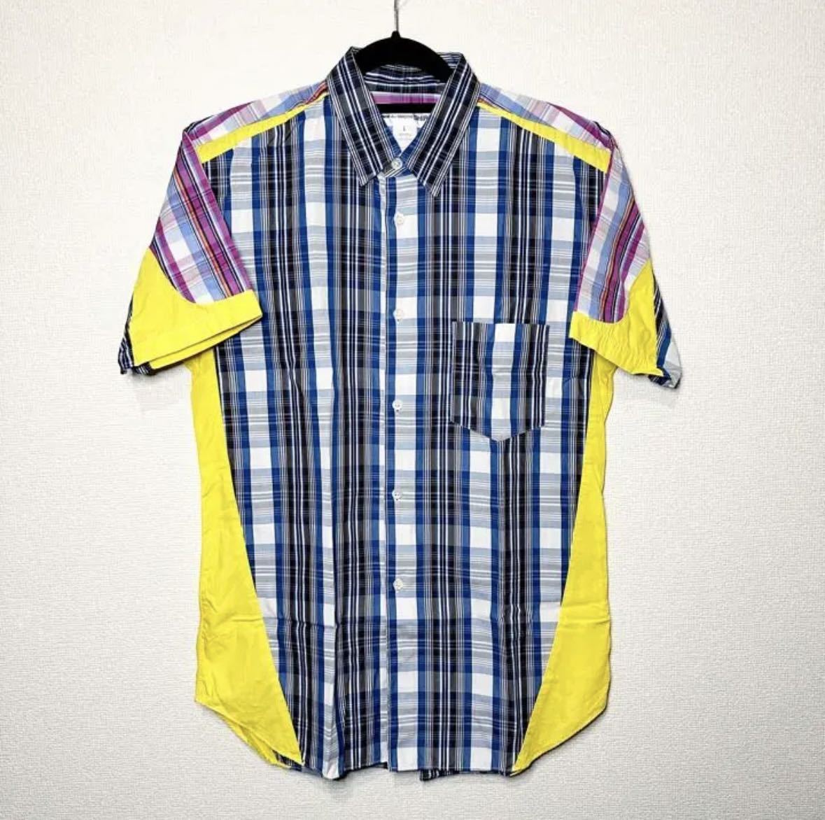 【日本限定モデル】 COMME 半袖パッチワークシャツ 13SS SHIRT GARCONS des 半袖シャツ
