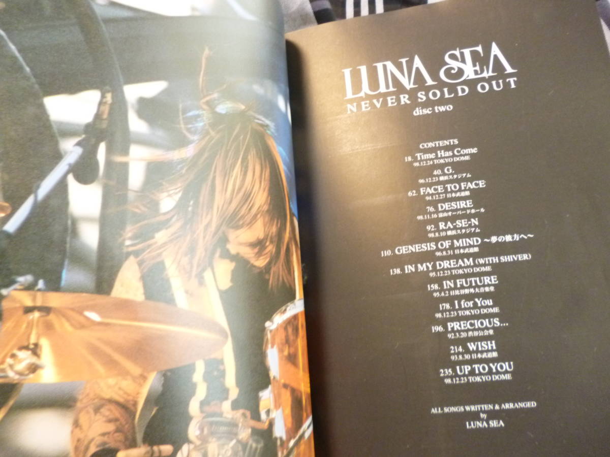 即決・バンドスコア★ルナシー 『LUNA SEA NEVER SOLD OUT Disk 2』タブ譜付_画像4