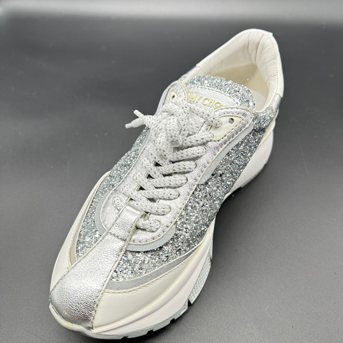 美品 キラキラ jimmy choo ジミーチュウ レディース 23cm スニーカー