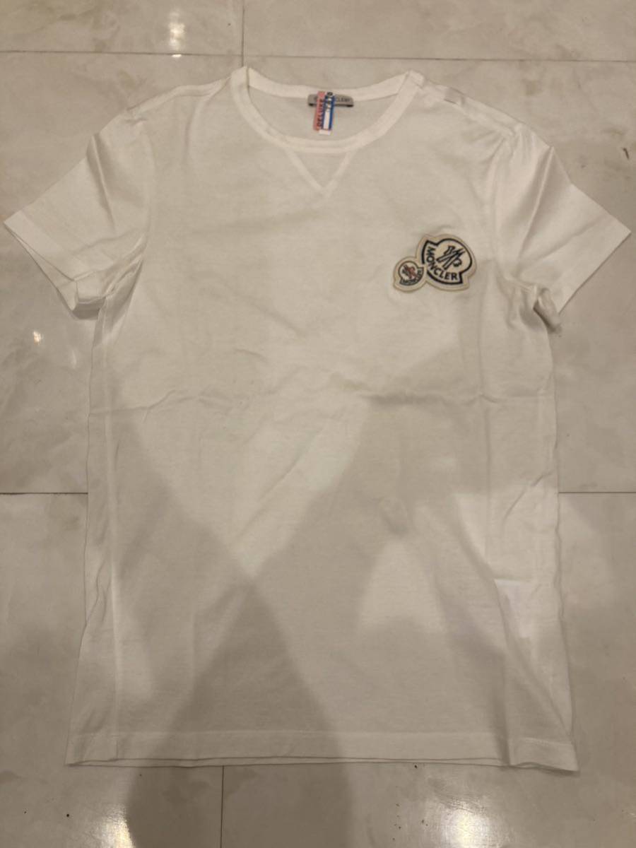 格安 モンクレール ダブルワッペンTシャツ 半袖 MONCLER ホワイト