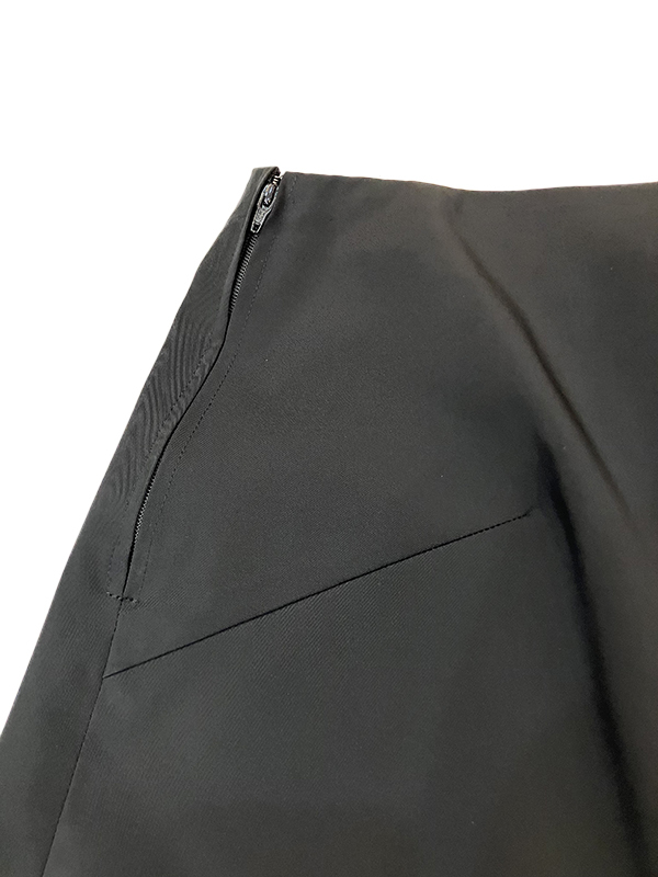 プラダ PRADA MILANO スカート ブラック 42 黒 スリット ポリエステル プラダジャパン株式会社_画像3