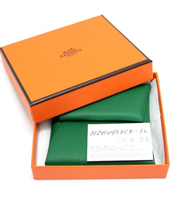未使用品 エルメス HERMES バスティア コインケース D刻印 エバー