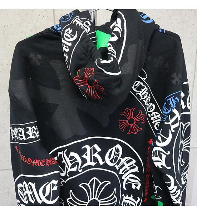 美品 クロムハーツ CHROME HEARTS ステンシルパーカー  Lサイズ