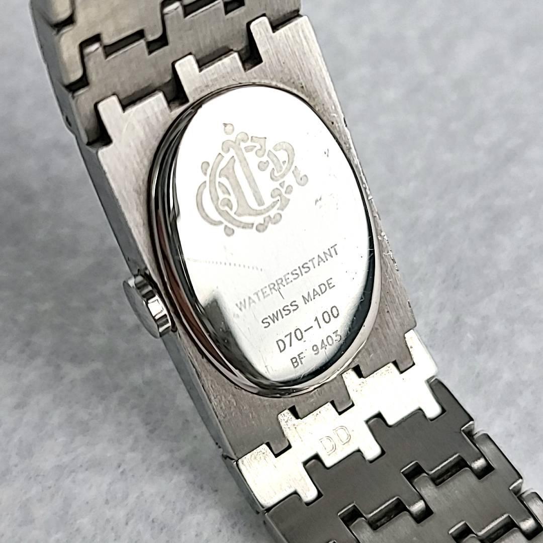 ☆【美品稼働品】Christian Dior クリスチャンディオール D70-100 SS ホワイト文字盤 クオーツ レディース腕時計_画像6