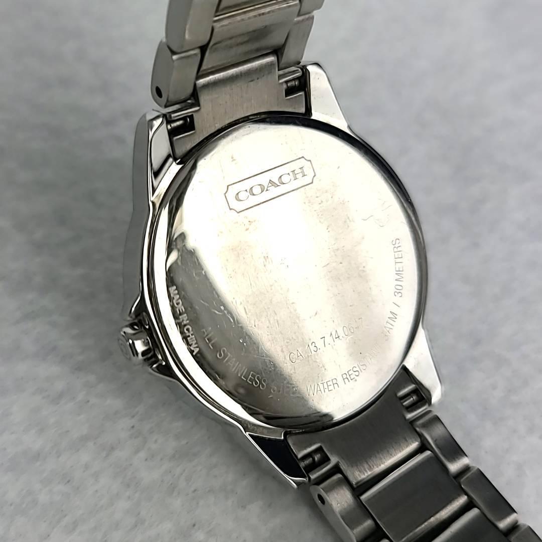 美品稼働品】COACH コーチ CA 13 7 14 0647 SS ピンク文字盤 美品稼働品】COACH コーチ CA 13 7 14 0647 SS ピンク文字盤