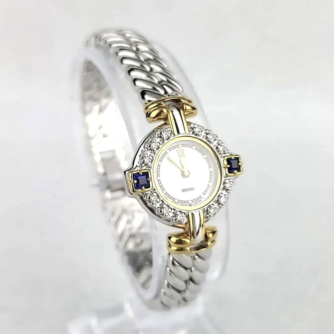 美品稼働品 セイコー SEIKO エクセリーヌ 箱/コマ3付QZ 1F20 美品稼働品 セイコー SEIKO エクセリーヌ 箱/コマ3付QZ 1F20