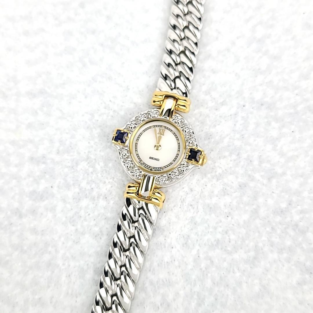 美品稼働品 セイコー SEIKO エクセリーヌ 箱/コマ3付QZ 1F20 美品稼働品 セイコー SEIKO エクセリーヌ 箱/コマ3付QZ 1F20